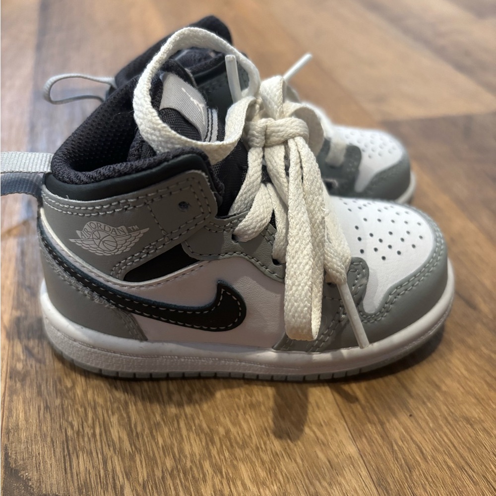 Jordan Kids' White and Gray Sneakers